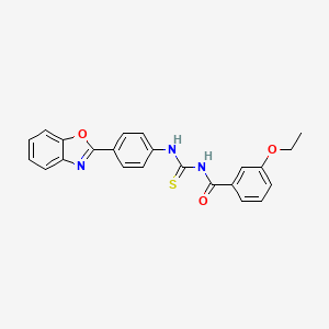molecular formula C23H19N3O3S B3675811 N-{[4-(1,3-benzoxazol-2-yl)phenyl]carbamothioyl}-3-ethoxybenzamide 
