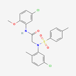 molecular formula C23H22Cl2N2O4S B3675874 N~1~-(5-chloro-2-methoxyphenyl)-N~2~-(5-chloro-2-methylphenyl)-N~2~-[(4-methylphenyl)sulfonyl]glycinamide 