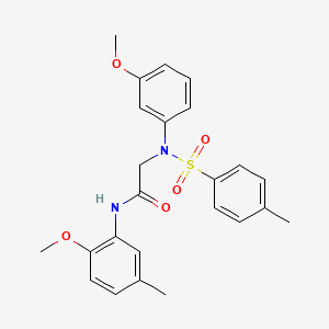molecular formula C24H26N2O5S B3675882 N~1~-(2-methoxy-5-methylphenyl)-N~2~-(3-methoxyphenyl)-N~2~-[(4-methylphenyl)sulfonyl]glycinamide 