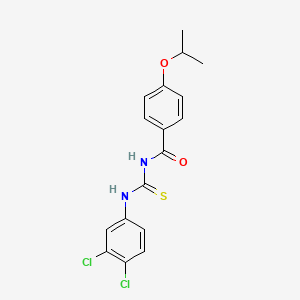 molecular formula C17H16Cl2N2O2S B3675933 N-[(3,4-dichlorophenyl)carbamothioyl]-4-(propan-2-yloxy)benzamide 