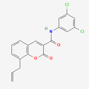 molecular formula C19H13Cl2NO3 B3675960 N-(3,5-dichlorophenyl)-2-oxo-8-(prop-2-en-1-yl)-2H-chromene-3-carboxamide 