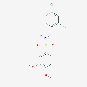 molecular formula C15H15Cl2NO4S B3676190 N-(2,4-dichlorobenzyl)-3,4-dimethoxybenzenesulfonamide 