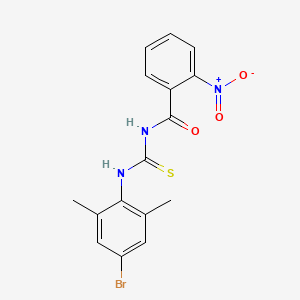 molecular formula C16H14BrN3O3S B3676213 N-[(4-bromo-2,6-dimethylphenyl)carbamothioyl]-2-nitrobenzamide 
