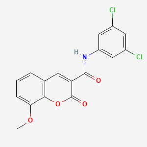 molecular formula C17H11Cl2NO4 B3676214 N-(3,5-dichlorophenyl)-8-methoxy-2-oxo-2H-chromene-3-carboxamide 