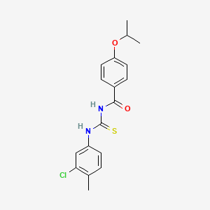 molecular formula C18H19ClN2O2S B3676234 N-[(3-chloro-4-methylphenyl)carbamothioyl]-4-(propan-2-yloxy)benzamide 