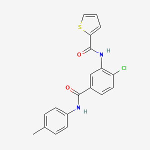 molecular formula C19H15ClN2O2S B3676257 N-[2-chloro-5-[(4-methylphenyl)carbamoyl]phenyl]thiophene-2-carboxamide 