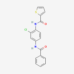 molecular formula C18H13ClN2O2S B3676318 N-(4-benzamido-2-chlorophenyl)thiophene-2-carboxamide 