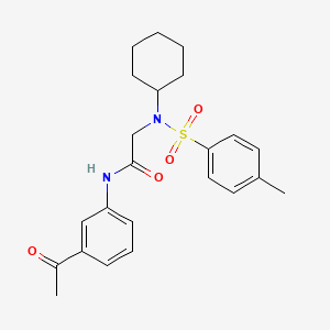 molecular formula C23H28N2O4S B3676419 N-(3-acetylphenyl)-N~2~-cyclohexyl-N~2~-[(4-methylphenyl)sulfonyl]glycinamide 