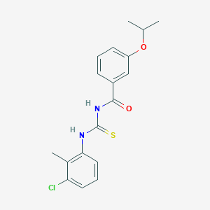 molecular formula C18H19ClN2O2S B3676532 N-[(3-chloro-2-methylphenyl)carbamothioyl]-3-(propan-2-yloxy)benzamide 