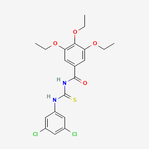 molecular formula C20H22Cl2N2O4S B3676669 N-[(3,5-dichlorophenyl)carbamothioyl]-3,4,5-triethoxybenzamide CAS No. 6447-02-5