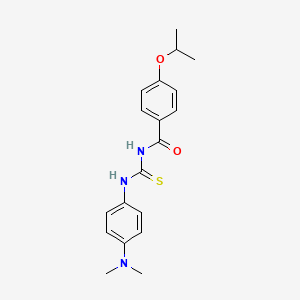 molecular formula C19H23N3O2S B3676710 N-{[4-(dimethylamino)phenyl]carbamothioyl}-4-(propan-2-yloxy)benzamide 