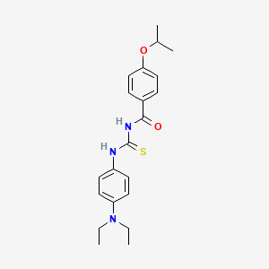 molecular formula C21H27N3O2S B3676795 N-({[4-(diethylamino)phenyl]amino}carbonothioyl)-4-isopropoxybenzamide 