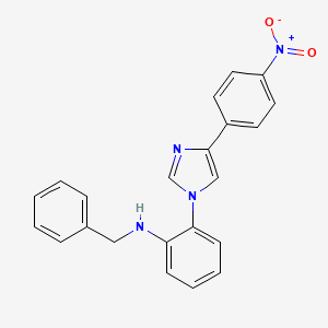molecular formula C22H18N4O2 B3676798 N-benzyl-2-[4-(4-nitrophenyl)imidazol-1-yl]aniline 