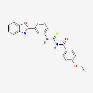 molecular formula C23H19N3O3S B3676873 N-{[3-(1,3-benzoxazol-2-yl)phenyl]carbamothioyl}-4-ethoxybenzamide 