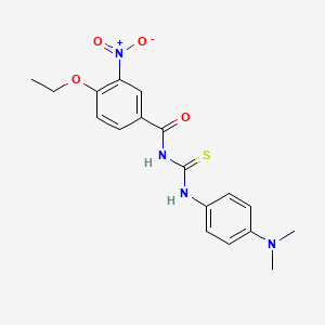 molecular formula C18H20N4O4S B3677085 N-{[4-(dimethylamino)phenyl]carbamothioyl}-4-ethoxy-3-nitrobenzamide 