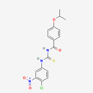 molecular formula C17H16ClN3O4S B3677106 N-[(4-chloro-3-nitrophenyl)carbamothioyl]-4-(propan-2-yloxy)benzamide 