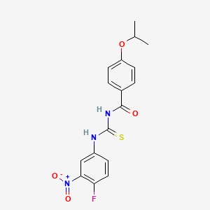 molecular formula C17H16FN3O4S B3677227 N-[(4-fluoro-3-nitrophenyl)carbamothioyl]-4-(propan-2-yloxy)benzamide 