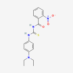 molecular formula C18H20N4O3S B3677336 N-{[4-(diethylamino)phenyl]carbamothioyl}-2-nitrobenzamide 