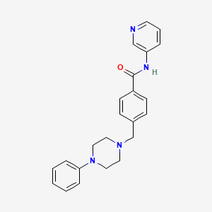 molecular formula C23H24N4O B3677465 4-[(4-phenylpiperazin-1-yl)methyl]-N-pyridin-3-ylbenzamide 
