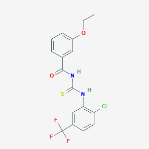 molecular formula C17H14ClF3N2O2S B3677498 N-{[2-chloro-5-(trifluoromethyl)phenyl]carbamothioyl}-3-ethoxybenzamide 