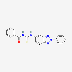molecular formula C20H15N5OS B3677535 N-[(2-phenyl-2H-benzotriazol-5-yl)carbamothioyl]benzamide 