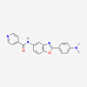 molecular formula C21H18N4O2 B3677810 N-[2-[4-(dimethylamino)phenyl]-1,3-benzoxazol-5-yl]pyridine-4-carboxamide 