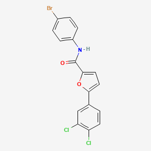 molecular formula C17H10BrCl2NO2 B3677851 N-(4-bromophenyl)-5-(3,4-dichlorophenyl)furan-2-carboxamide 