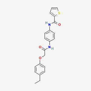 molecular formula C21H20N2O3S B3677898 N-{4-[2-(4-Ethylphenoxy)acetamido]phenyl}thiophene-2-carboxamide 