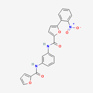 molecular formula C22H15N3O6 B3677989 N-[3-(Furan-2-amido)phenyl]-5-(2-nitrophenyl)furan-2-carboxamide 
