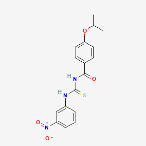 molecular formula C17H17N3O4S B3678576 N-[(3-nitrophenyl)carbamothioyl]-4-(propan-2-yloxy)benzamide 