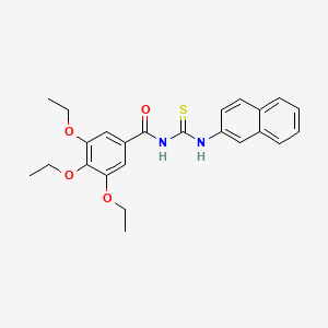 molecular formula C24H26N2O4S B3678645 3,4,5-triethoxy-N-(naphthalen-2-ylcarbamothioyl)benzamide CAS No. 113528-07-7
