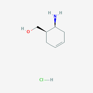 molecular formula C7H14ClNO B036787 cis-(6-Amino-cyclohex-3-enyl)-methanol hydrochloride CAS No. 1212171-08-8