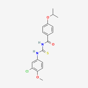 molecular formula C18H19ClN2O3S B3678850 N-[(3-chloro-4-methoxyphenyl)carbamothioyl]-4-(propan-2-yloxy)benzamide 