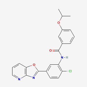 molecular formula C22H18ClN3O3 B3678954 N-[2-chloro-5-([1,3]oxazolo[4,5-b]pyridin-2-yl)phenyl]-3-(propan-2-yloxy)benzamide 