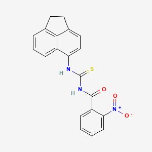 molecular formula C20H15N3O3S B3679013 N-(1,2-dihydroacenaphthylen-5-ylcarbamothioyl)-2-nitrobenzamide 