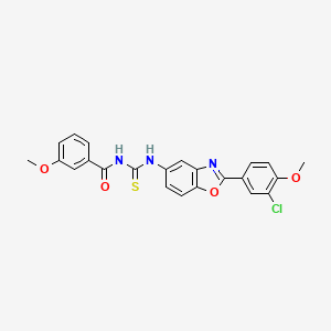 molecular formula C23H18ClN3O4S B3679091 N-({[2-(3-chloro-4-methoxyphenyl)-1,3-benzoxazol-5-yl]amino}carbonothioyl)-3-methoxybenzamide 
