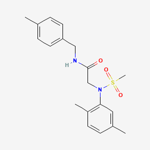 molecular formula C19H24N2O3S B3679157 N~2~-(2,5-dimethylphenyl)-N~1~-(4-methylbenzyl)-N~2~-(methylsulfonyl)glycinamide 