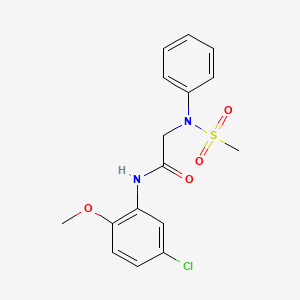 molecular formula C16H17ClN2O4S B3679239 N~1~-(5-chloro-2-methoxyphenyl)-N~2~-(methylsulfonyl)-N~2~-phenylglycinamide 