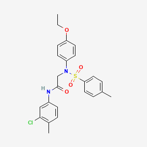 molecular formula C24H25ClN2O4S B3679293 N~1~-(3-chloro-4-methylphenyl)-N~2~-(4-ethoxyphenyl)-N~2~-[(4-methylphenyl)sulfonyl]glycinamide 