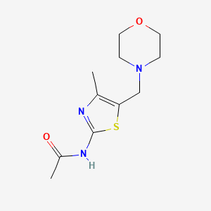 molecular formula C11H17N3O2S B3679444 N-[4-methyl-5-(morpholin-4-ylmethyl)-1,3-thiazol-2-yl]acetamide 