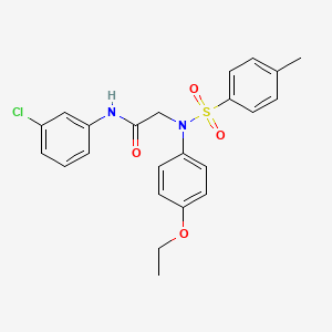 molecular formula C23H23ClN2O4S B3679459 N~1~-(3-chlorophenyl)-N~2~-(4-ethoxyphenyl)-N~2~-[(4-methylphenyl)sulfonyl]glycinamide 