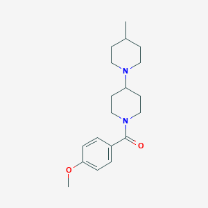 molecular formula C19H28N2O2 B367947 4-Methoxyphenyl 4-(4-methylpiperidyl)piperidyl ketone CAS No. 500194-97-8