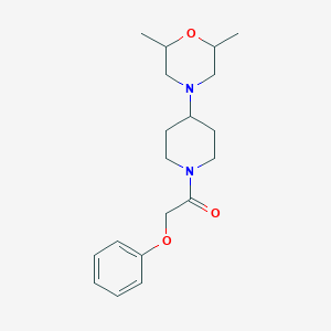 B367955 2,6-Dimethyl-4-[1-(phenoxyacetyl)-4-piperidinyl]morpholine CAS No. 500271-89-6