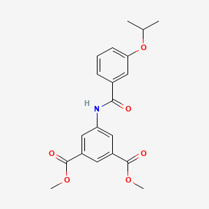 molecular formula C20H21NO6 B3679557 Dimethyl 5-[(3-propan-2-yloxybenzoyl)amino]benzene-1,3-dicarboxylate 