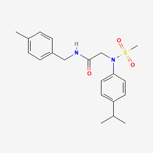 molecular formula C20H26N2O3S B3679633 N~2~-(4-isopropylphenyl)-N~1~-(4-methylbenzyl)-N~2~-(methylsulfonyl)glycinamide 