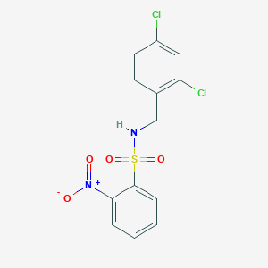 molecular formula C13H10Cl2N2O4S B3679637 N-(2,4-dichlorobenzyl)-2-nitrobenzenesulfonamide 
