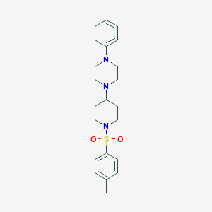 molecular formula C22H29N3O2S B367969 1-{1-[(4-Methylphenyl)sulfonyl]-4-piperidinyl}-4-phenylpiperazine CAS No. 489443-73-4