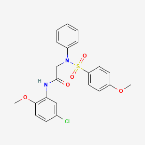 molecular formula C22H21ClN2O5S B3679828 N~1~-(5-chloro-2-methoxyphenyl)-N~2~-[(4-methoxyphenyl)sulfonyl]-N~2~-phenylglycinamide 