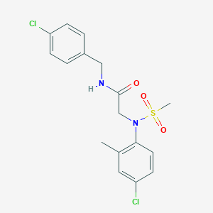 molecular formula C17H18Cl2N2O3S B3679840 N~1~-(4-chlorobenzyl)-N~2~-(4-chloro-2-methylphenyl)-N~2~-(methylsulfonyl)glycinamide 