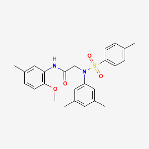 molecular formula C25H28N2O4S B3679906 N~2~-(3,5-dimethylphenyl)-N~1~-(2-methoxy-5-methylphenyl)-N~2~-[(4-methylphenyl)sulfonyl]glycinamide 